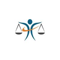 modèle de logo de droit de la justice vecteur