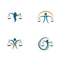 modèle de logo de droit de la justice vecteur