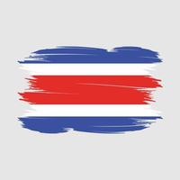 drapeau costa rica brosse illustration vectorielle vecteur