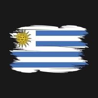 drapeau uruguay brosse illustration vectorielle vecteur