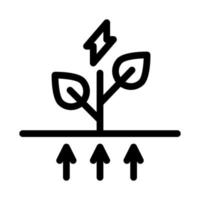 illustration de symbole de contour vectoriel icône éco énergie