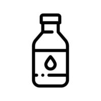 eau saine dans l'icône de signe de vecteur de bouteille en plastique