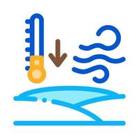 illustration de contour vectoriel icône basse température arctique