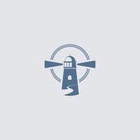 modèle d'icône de vecteur de logo de phare. élément de conception de logo de balise bleue créative moderne.