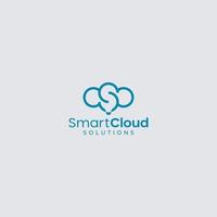 lettre s smart cloud logo vecteur icône modèle