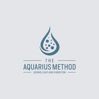 modèle de conception d'illustration vectorielle de méthode Aquarius. création de logo d'onde audio vecteur