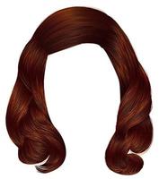 femme tendance cheveux longs couleurs gingembre rouge. mode beauté. graphique réaliste 3d.retro vecteur