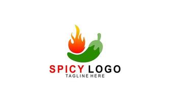 vecteur de conception de logo de nourriture épicée