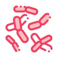 icône de fine ligne signe vecteur micro bactéries biologie