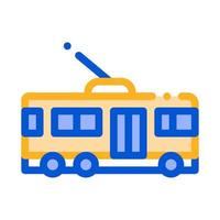 icône de signe de vecteur de trolleybus de transport en commun