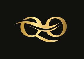 logo lié à la lettre qo pour l'identité de l'entreprise et de l'entreprise. modèle vectoriel de lettre initiale qo logo
