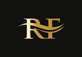 vecteur de conception de logo lettre rf moderne. création de logo rf lettre initiale liée avec une tendance créative, minimale et moderne