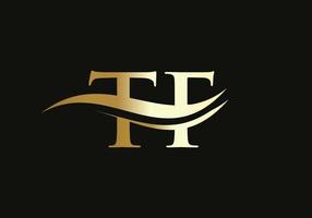 vecteur de conception de logo lettre tf moderne. création de logo lettre initiale liée tf avec une tendance créative, minimale et moderne