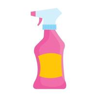 Spray de nettoyage outil ménager, sur fond blanc vecteur