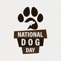 vecteur de la journée nationale du chien. 26 août. arrière-plan, affiche, carte, illustration vectorielle de bannière