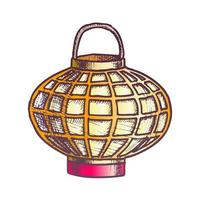 lanterne chinoise décoration traditionnelle vecteur de couleur