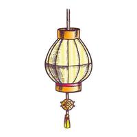 lanterne japonaise ornement festif couleur vecteur rétro