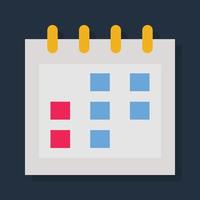 calendrier - icône de couleur plate. vecteur