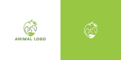 modèle de conception de logo d'animalerie ector. étiquette d'icône animale moderne pour magasin, clinique vétérinaire, hôpital, refuge, services aux entreprises. vecteur