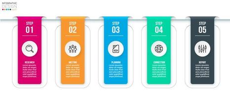 concept d'entreprise de modèle infographique avec étape. vecteur
