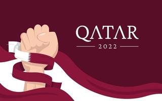 modèle de conception de bannière de la fête de l'indépendance du qatar vecteur