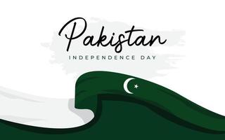 modèle de conception de bannière de la fête de l'indépendance du pakistan vecteur