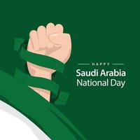 modèle de conception de bannière du jour de l'indépendance de l'arabie saoudite vecteur
