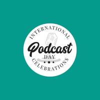 modèle de journée internationale de podcast vecteur