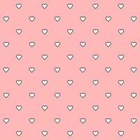 coeurs de bonbons de la saint-valentin et motifs vectoriels à carreaux tartan blanc rouge rose. modèle sans couture de conception de chèque de coeur. illustration vectorielle 10 eps. vecteur