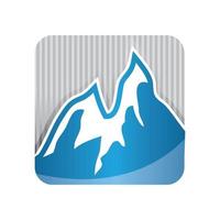 symbole d'icône de montagne illustration vectorielle pour l'aventure en plein air vecteur