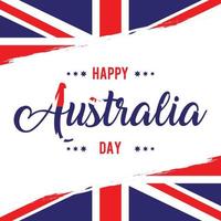 joyeux jour de l'australie drapeau en forme de fond vecteur