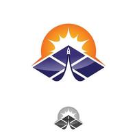 modèle de conception de logo d'énergie solaire solaire vecteur