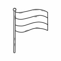 drapeau national. tricolore. illustration vectorielle de griffonnage. esquisser. vecteur