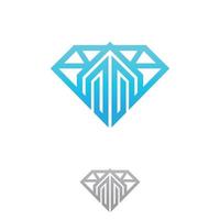 bâtiment logo concept design en forme de diamant vecteur