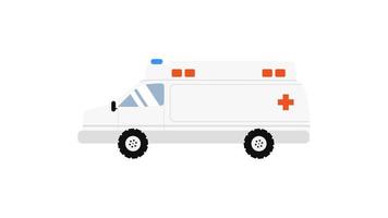 élément d'ambulance blanc isolé sur fond blanc. vecteur