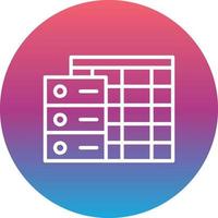 icône de vecteur de table de données