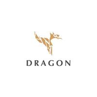 dragon logo icône conception illustration vectorielle vecteur