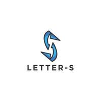 illustration vectorielle de lettre s logo design template vecteur