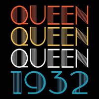 la reine est née en 1932 vecteur de sublimation anniversaire vintage