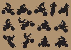 silhouettes de sport dirtbike vecteur