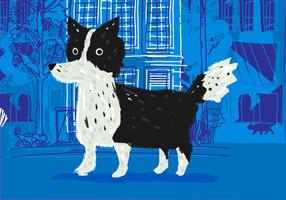 Illustration vectorielle Border Collie gratuit vecteur