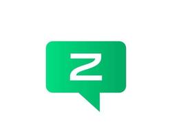 logo de chat lettre z. modèle de conception de logo de communication vecteur