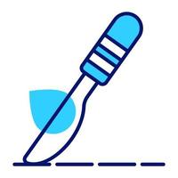 une conception vectorielle étonnante de scalpel, icône d'outil chirurgical vecteur