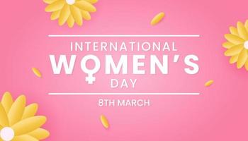 bannière de la journée internationale de la femme vecteur