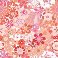 motif fleur coloré mélange sans couture répéter illustration vectorielle vecteur