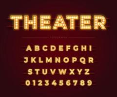 alphabet d'ampoule 3d avec cadre doré isolé sur fond rouge foncé.