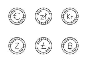 jeu d'icônes vectorielles de devise vecteur