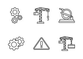 jeu d'icônes vectorielles de construction vecteur