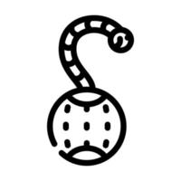 illustration vectorielle de l'icône de la ligne de jouet pour animaux de compagnie roly-poly vecteur