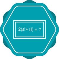 icône de vecteur de ligne de formule de résolution belle